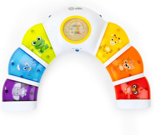 Image of Baby Einstein Glow & Discover Light Bar Musical Toy, Activity Station, Sitting Up /Tummy Time, Color /Animal Learning Toys, Infant Ages 3 Months+ (Pack of 6)