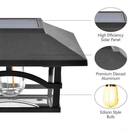 Luces solares para poste de ABS resistente con acabado elegante para diseño de jardín 7