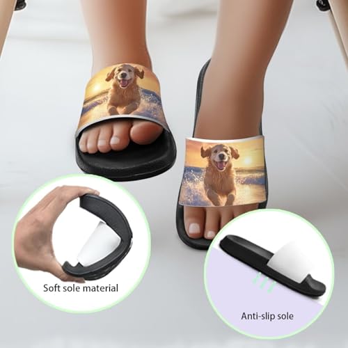 Image of Unisex Slides for Girls Boys Comfortable Slippers Slides Non-slip Shower Shoes House Fashion Thick for Indoor & Outdoor Gifts