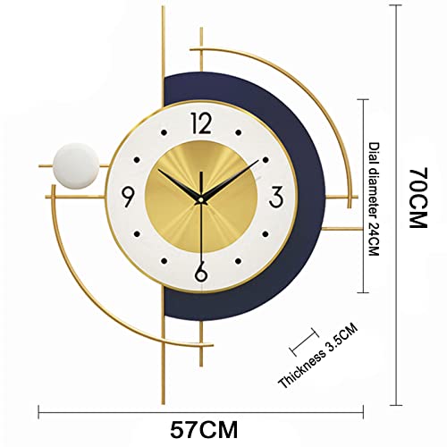 Horloge à quartz silencieuse sans tic-tac grand format 3D - 4
