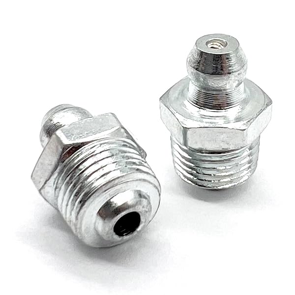 (100 Pieces) M10-1.0 Zerks Grease Fitting Straight Steel Zinc