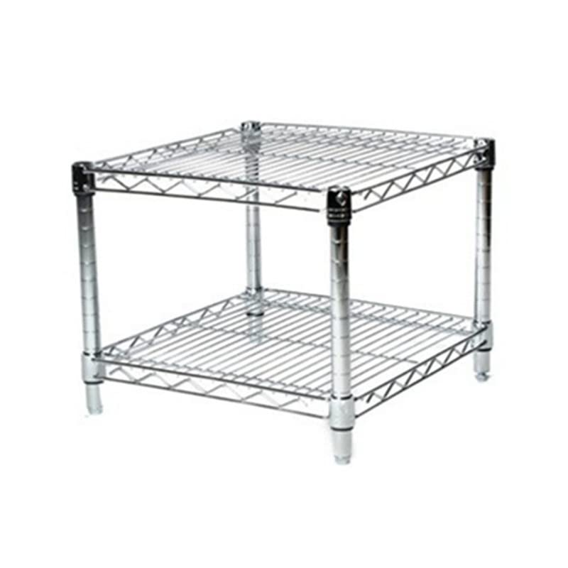 Shelving Inc. 2 Tier Chrome Wire Shelving, 18" d x 18" w, 800lbs Capacity Each, Adjustable, Easy Assembly, NSF-Certified, Modern/Industrial/