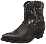 WOMAN'S ANKLE BOOT Replay MACAN, Botas Vaqueras Mujer, Marrón 1679 Dk Brn Leopard, 40 EU
