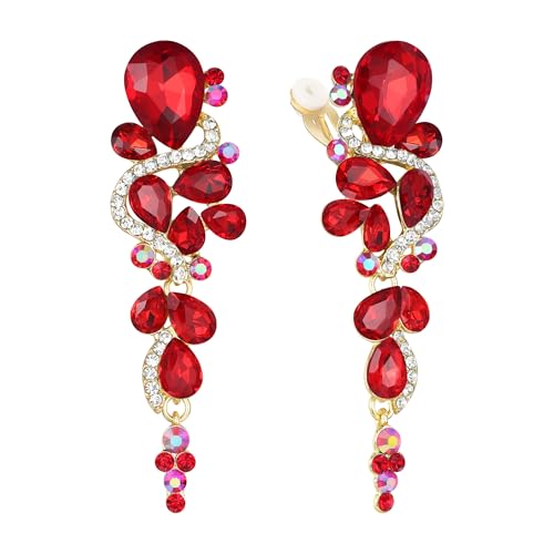Boucles d'oreilles clip mariage pour briller sans oreilles percées