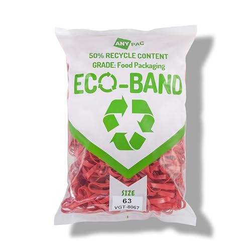 Bandas de grado alimenticio vegetal rojas elásticas de 80x6mm 3