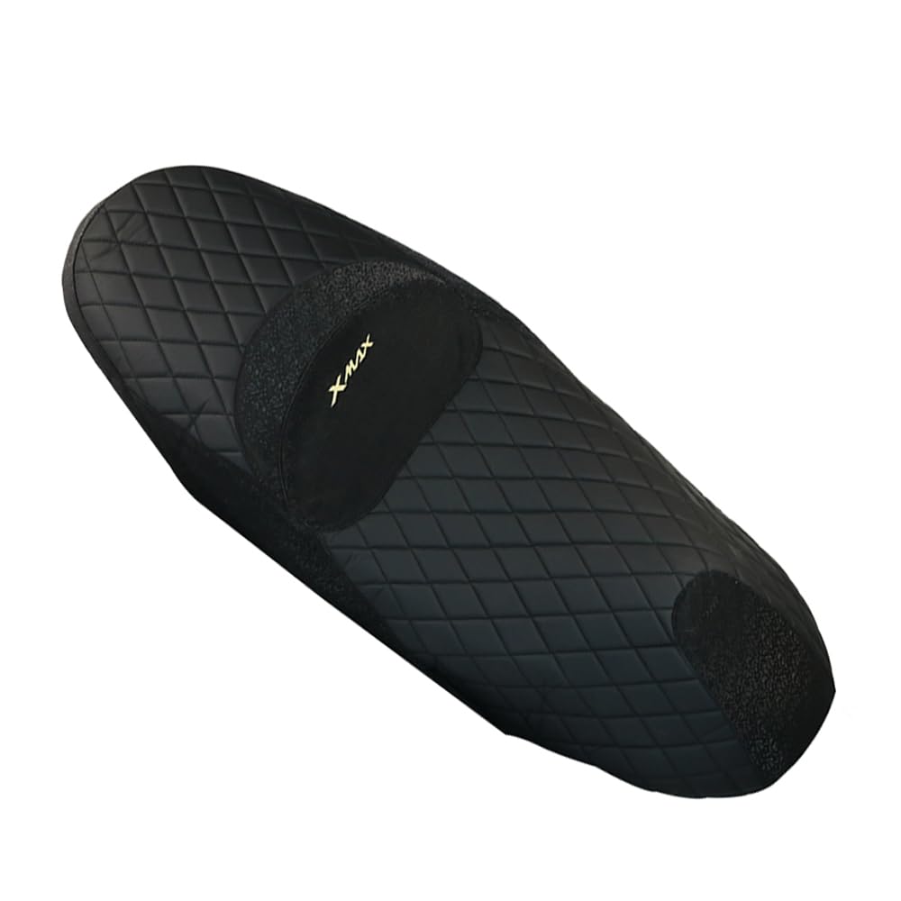 Housse de siège de moto en cuir respirant pour Yamaha XMAX300 XMAX125 XMAX250 XMAX400 Accessoires (cuir noir)