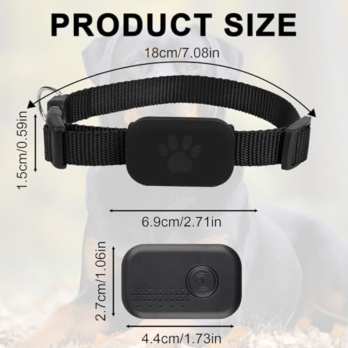 GPS Tracker Collar,Cat Tracker Real Time, Pet Recorder for Dog No Monthly Fees No SIM Required, Waterproof Logger Collar for Pets Compatible with iOS/Android, Portable Anti Lost Adjust 28-39cm - Image 2