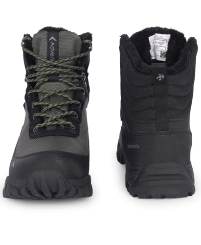 Image of Men's Waterproof Hiking Shoes | Warm Mountain Shoes | High Ankle | Suitable For -5C to -10C | ET1101 | Green