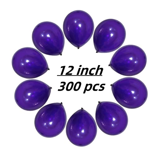 Image of 300 Pack Dark Purple Balloons 12 inch Dark Purple Latex Party Balloon Bulk for Various Party Events Decorations