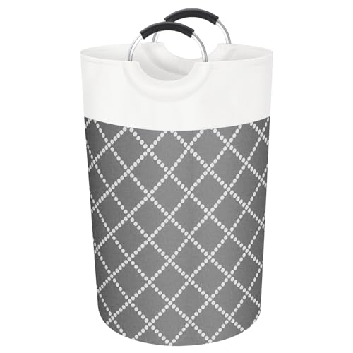 82L Faltbarer Wäschekorb Wäschesammler mit Alu-Griffen – Wasserdicht– Wäschekörbe aus Baumwolle für Bad Schlafzimmer – G...