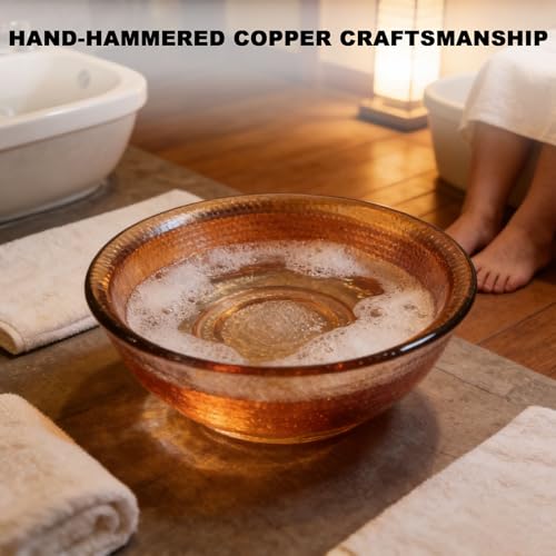 Lavabo de Cobre para Pedicura Portátil 7L 40cm miniatura 7