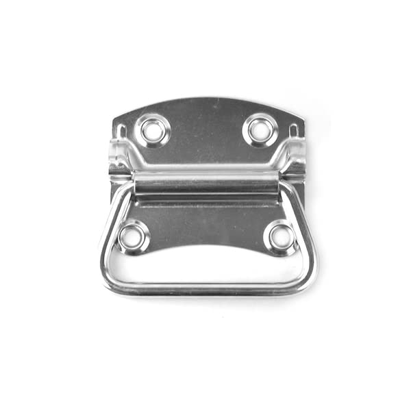 Image of PENN ELCOM Surface Chest Handle (9.2 * 9.4 * 9.2) Steel | Wooden Storage Chests, Toolboxes, Equipment Cases, Instrument or Flight Cases, Heavy-Duty Drawers or Trunks | Sliver
