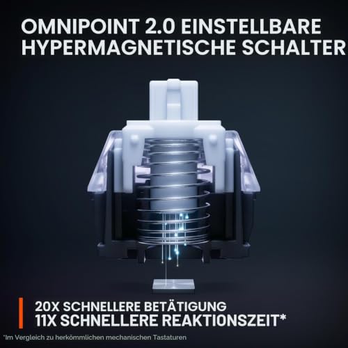 SteelSeries Apex Pro HyperMagnetic Gaming Tastatur — Einstellbare Betätigung — OLED-Bildschirm — RGB - USB-Passthrough​ – Ansicht 3