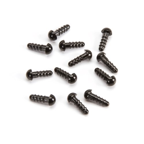 Darice Black Solid Eyes with Washers, 6mm