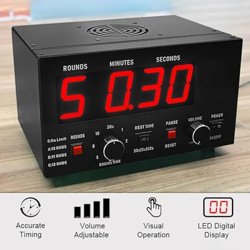 Minuteur de boxe LED programmable pour entraînement fractionné et circuits MMA - 4