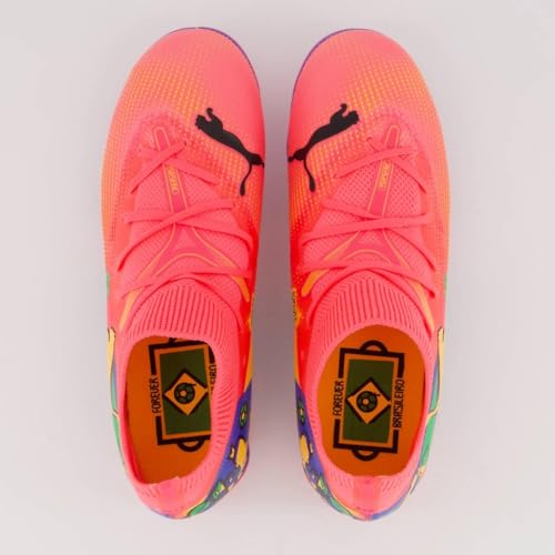 Chuteira Puma Future 7 Match Neymar Jr NJR FG/AG Campo BDP Juvenil Rosa 34