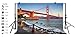 AOFOTO 8x6ft Golden Gate Bridge Backdrop River Mountains Sunset San Francisco California Tourist Attractions Scenic Spots Photography Background Video Display Vinyl Photo Booth Prop