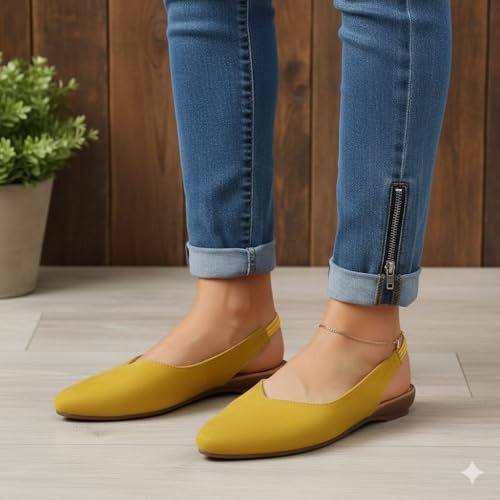 Image of Attractive Shine Flat Bellies For Women & Girls Belly Fashionable & Sandal Gorgeous Women Flats Women's & Girls flat Sandals Stylish and Fashionable| Stylish & Trending Slide Sandals Casual Wear.