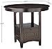 Coaster Home Furnishings - LAVON - 5-Piece Counter Height Dining Set - Oval Extendable Table with Storage & 4 Upholstered Chairs - Dining Room & Kitchen - Espresso - 102888-S5