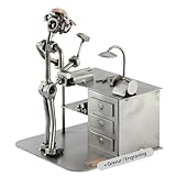 Steelman24 I Schraubenmännchen Schlosser Mit Persönlicher Gravur I Made in Germany I Handarbeit I Geschenkidee I Stahlfigur I Metallfigur