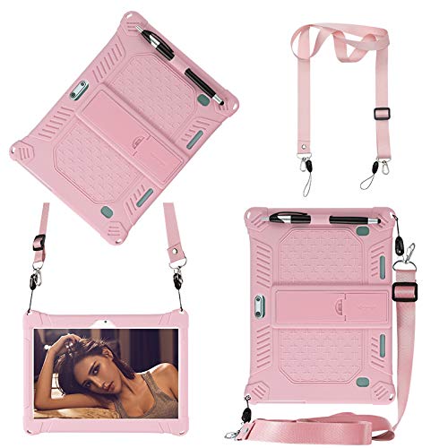 Case for Pritom Tronpad M10 10 Inch Tablet/VUCATIMES N10 10-Inch, Soft Kid Friendly Light Weight Build in Kickstand, Pink - Image 4