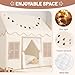 Senodeer Kids Play Tent Indoor: with Mat, Tassel Garland, Star Lights - Girl Tent Indoor Playhouse for Kids Toys for Boy Girl Birthday Gift