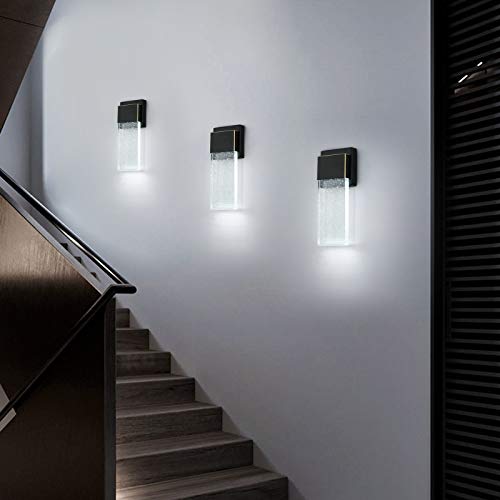 Derynome Outdoor Wall Sconce 2 Pack,Wall Light Fixture With Bubble Glass For Doorway Garden Hallway Patio Living Room,Oil Rubbed Bronze #TOP3