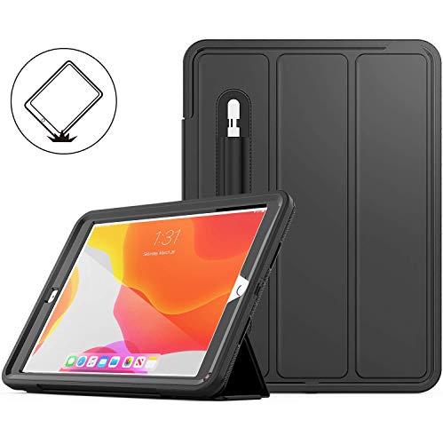 iPad 7th Generation Case,iPad 10.2 2019 Case with Pencil Holder, Herize Three Layer