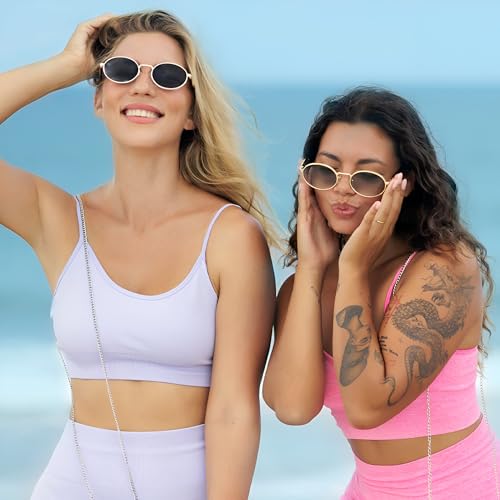 Image of IFLASH Trendy Oval Sunglasses for Women, Stylish Sun Glasses with UV400 Protection, Fashion Accessories Gift