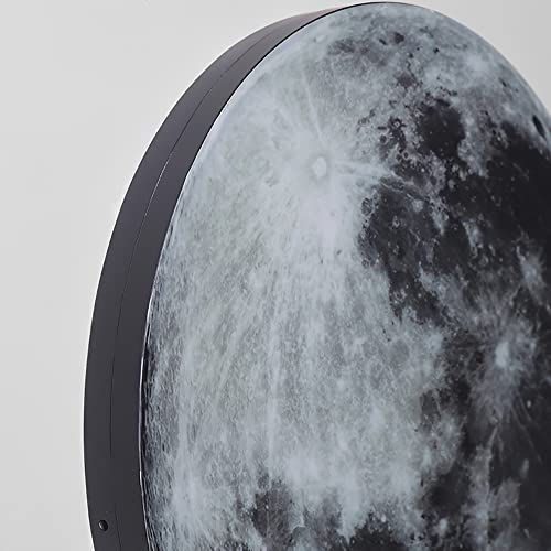 Image of Modern Moon Wall Sconce Lighting, Dimmable Nightlight with Remote Control, Plug in Wall Lamp, Decorative Moon Light for Living Room Hallway (23.6 inch)