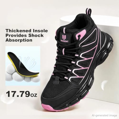Image of Hogent Steel Toe Shoes for Men Women - Non Slip & Lightweight Work Shoes