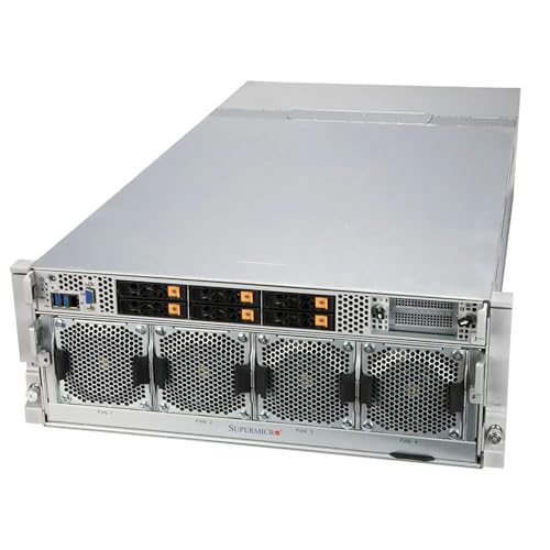 Supermicro SYS-420GP-TNAR+ GPU SuperServer with 8X A100 80GB GPU, 2X Gold 6338N 2.20GHz 32-Core CPU, 1TB DDR4 RAM, 1.92TB NVMe, Rails, 2 YR Warranty