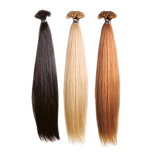 10 Ciocche alla cheratina 100% capelli naturali
