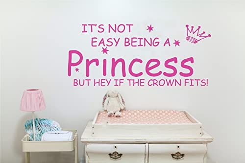 Blinggo vinilo decorativo frase princesa rosa 10 x 22 pulgadas miniatura 3