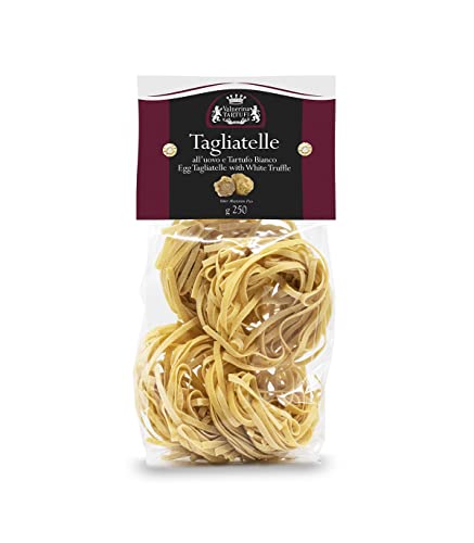Valnerina Tartufi Tagliatelle al Tartufo Bianco | Pasta Lunga all'Uovo | Confezione 250 gr.