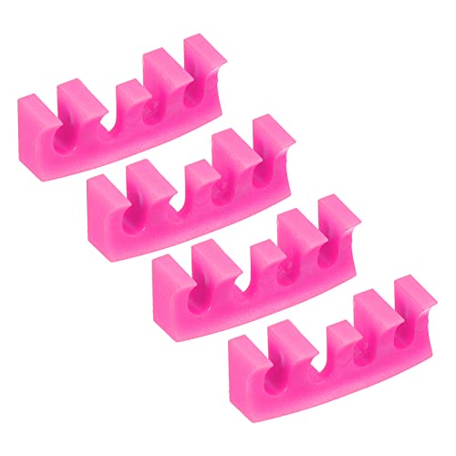 PATIKIL Badminton Stringing Racquet Load Spreader, 4 Pack Embedded Racket High Pounds Load Adapter Protector Stringing Machine Tool, Pink