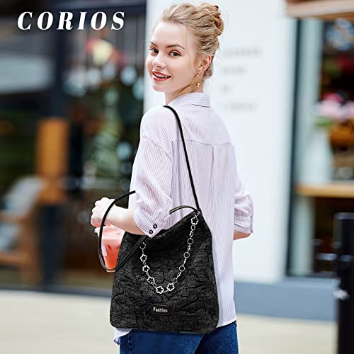 Image of CORIOS Fashion Women Handbag Bucket Tote Bag Casual Shoulder Bag