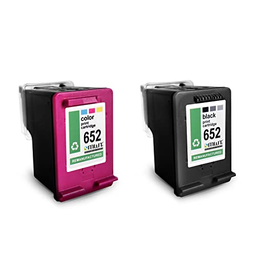MWT Cartucho de tinta compatible con HP 652 DeskJet Ink Advantage 3835 sustituye a 652C CMY Color ⭐