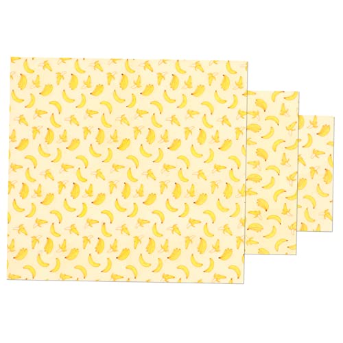 COLLBATH 3Sheets Beeswax Food Wraps for Food Storage Oilproof Beeswax Paper for Sandwiches Baking Wrapping Reusable Non Stick Beeswax Packing Papers Kitchen