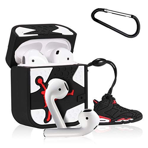 Mulafnxal Compatible with Airpods 1&2 Case,Cute 3D Luxury Funny Cartoon Character Silicone Airpod Cover,Fun Cool Design Skin,Fashion Stylish Cases for Kids Teens Boys Men Air pods(White Flying Man)