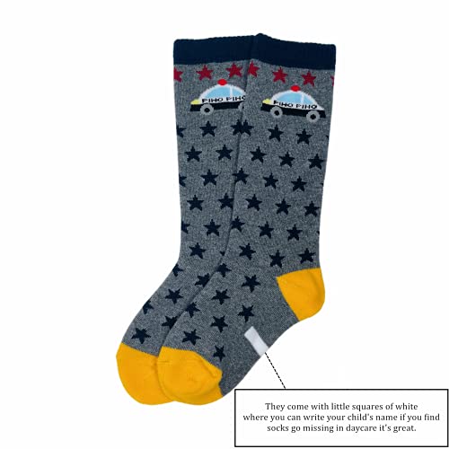 Czofnjesi Boys Knee High Tube Socks Dinosaur Comfort Cotton Stockings Socks 8 Pair Pack (8-12 Years, C) #TOP3