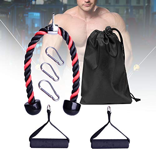 Corde triceps lot de 7 avec cordon pour votre salle de musculation à la maison