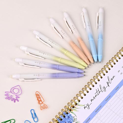 Bolígrafos retráctiles borrables de gel 0.5 mm, 18 piezas miniatura 6