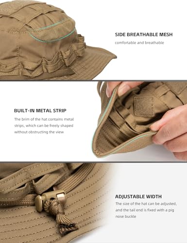Image of IDOGEAR SPORTS Tactical Boonie Hat for Men Women Brim Sun Hat for Outdoor Activities Like Fishing, Hiking, Hunting & Camping