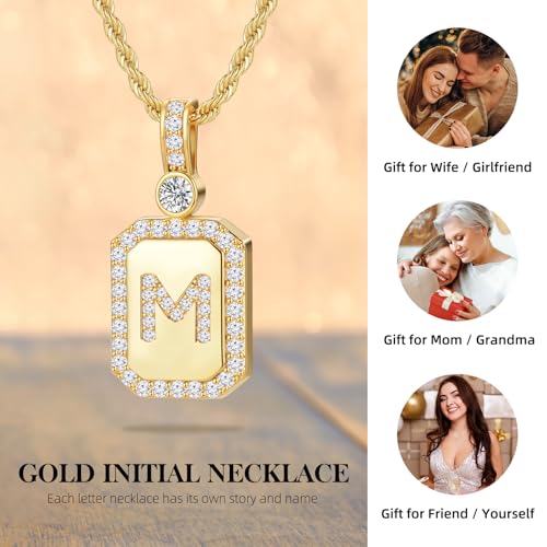 24K Gold Filled Necklaces for Women, Initial Pendant Necklace for Women Birthday Gifts for Her Anniversary Jewelry for Wife Gifts for Girlfriend Mom Daughter Friend Female, A-Z Letter Necklace4