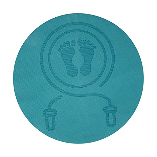 Toyvian Non Slip Rope Jumping Floor Mat Tpe Shock Absorbing Soundproof Yoga Pad for Home Fitness Thick and Comfortable Exercise Cushion for Workouts