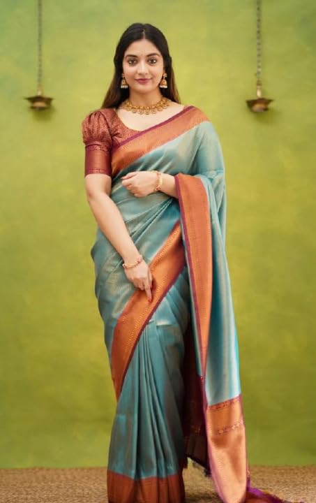 Image of Premium Royal Banarasi Handloom Silk Saree with Intricate Zari Work and Regal Festive Appeal