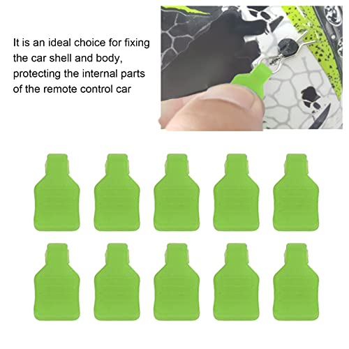RiToEasysports 10Pcs RC Body Clips Compact 3mm RC Body Clips with Fixing Mount for 1/18 RC Car 1/24 SCX24 RC Car (green) Model Car Accessories Model Toy - Image 4