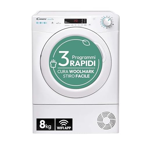 Candy Smart Pro CSOE H8A2DE-S Asciugatrice a Pompa di Calore, 8 kg, Carica Frontale, Programma Stiro Facile, Connettività NFC, Libera Installazione, 59.6x58.5x85 cm, Bianco, Classe A ++