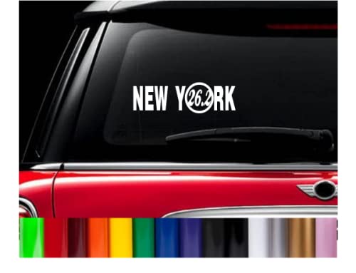 Runner 26.2 NEW YORK Marathon race runners decal decals RUNNING car window sticker Strong